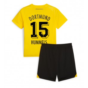 Borussia Dortmund Mats Hummels #15 Hemmaställ Barn 2023-24 Kortärmad (+ Korta byxor)